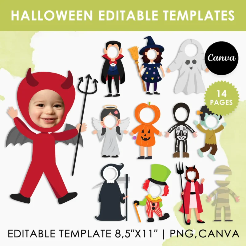 Halloween Classroom Decor Set | Photo Frames + Bulletin Board Kit | Digital Download - Image 4